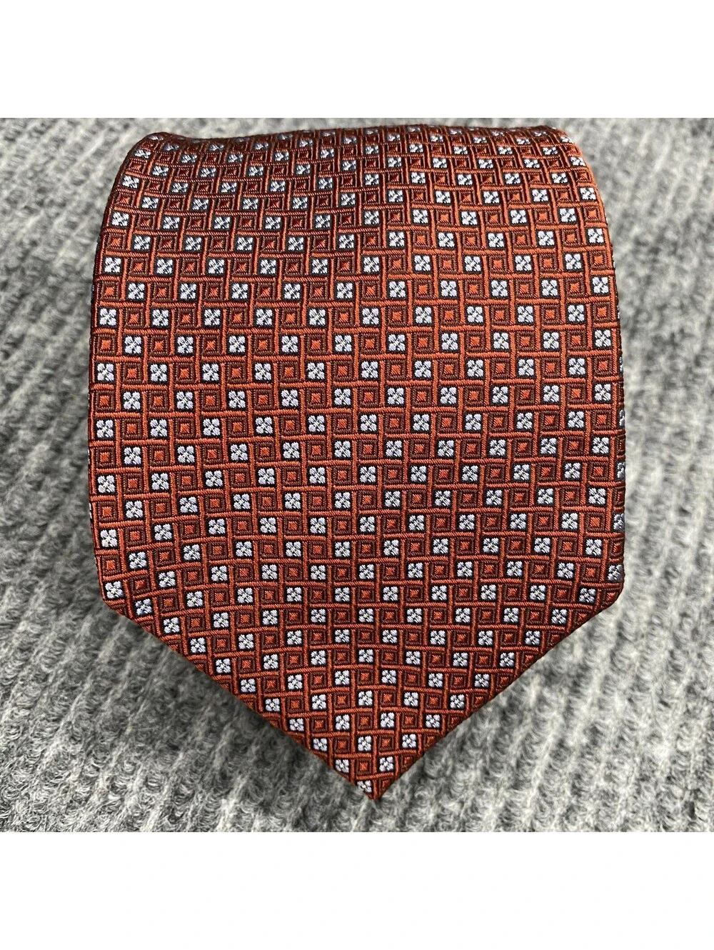 Brooks Brothers Makers Mens Necktie Floral Geometric AOP Pure Silk Tie Italy USA